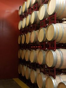 Wine barrel room